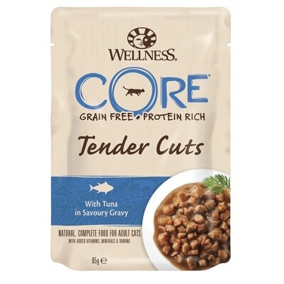 Паучи CORE TENDER CUTS  из тунца в виде нарезки в соусе для кошек