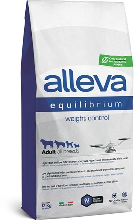 Корм для взрослых собак всех пород Alleva Эквилибриум для контроля веса, 12 кг