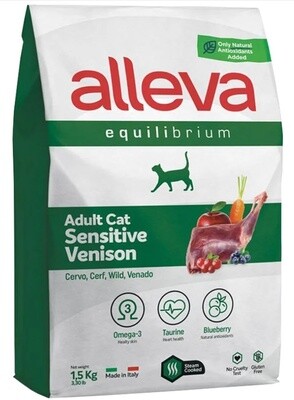 Корм для взрослых кошек Alleva Эквилибриум Сенситив с олениной, 1,5 кг