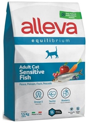 Корм для взрослых кошек Alleva Эквилибриум Сенситив с рыбой, 1,5 кг