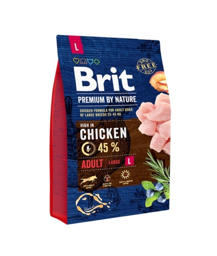 Brit Premium by Nature Adult L для взрослых собак крупных пород 3/8/15 кг
