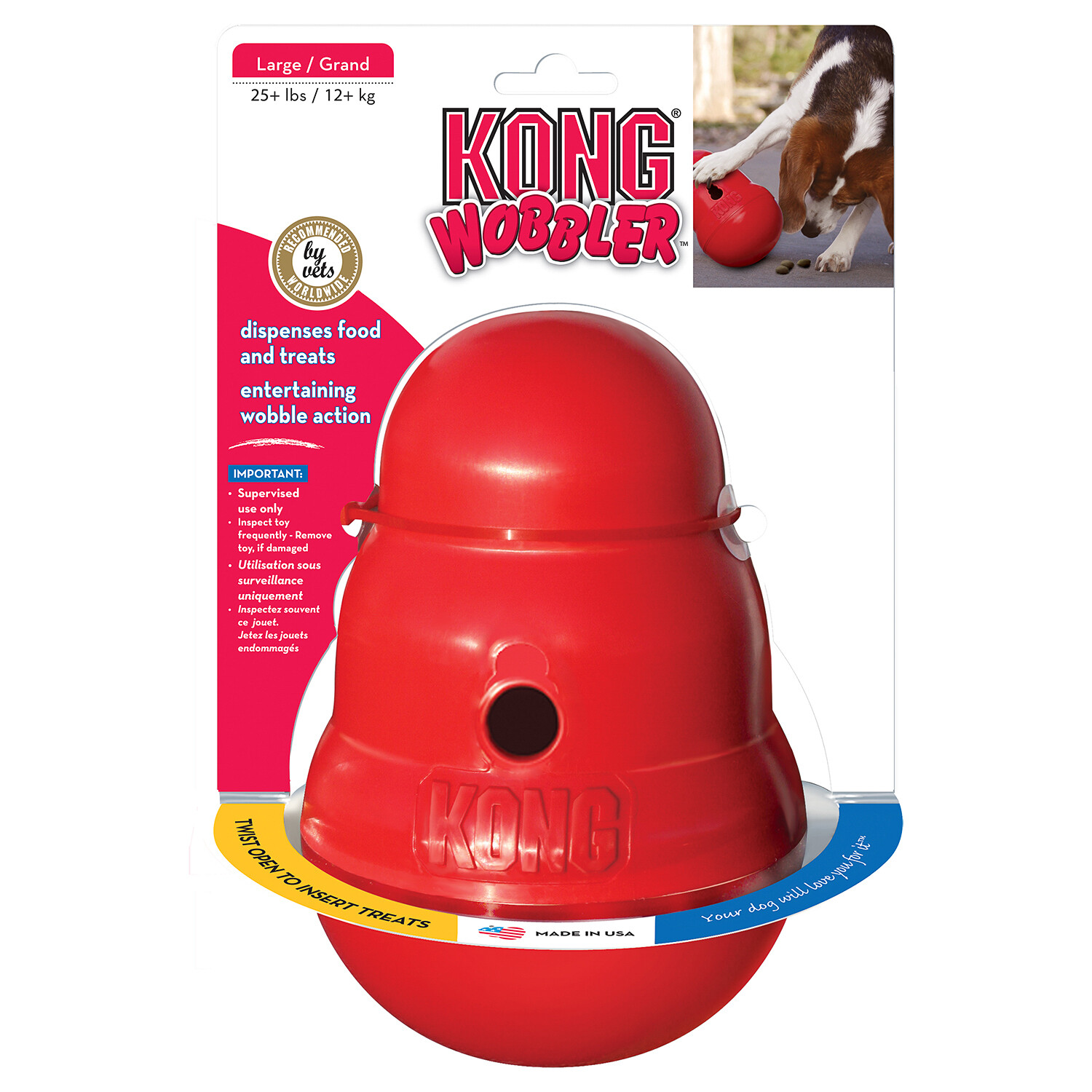 Игрушка KONG Wobbler для собак крупных пород, интерактивная