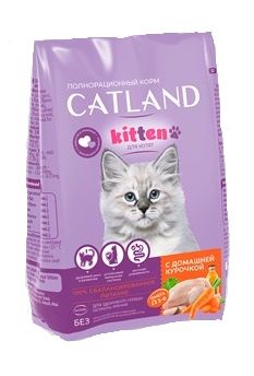 Сухой корм для котят Catland с домашней курочкой