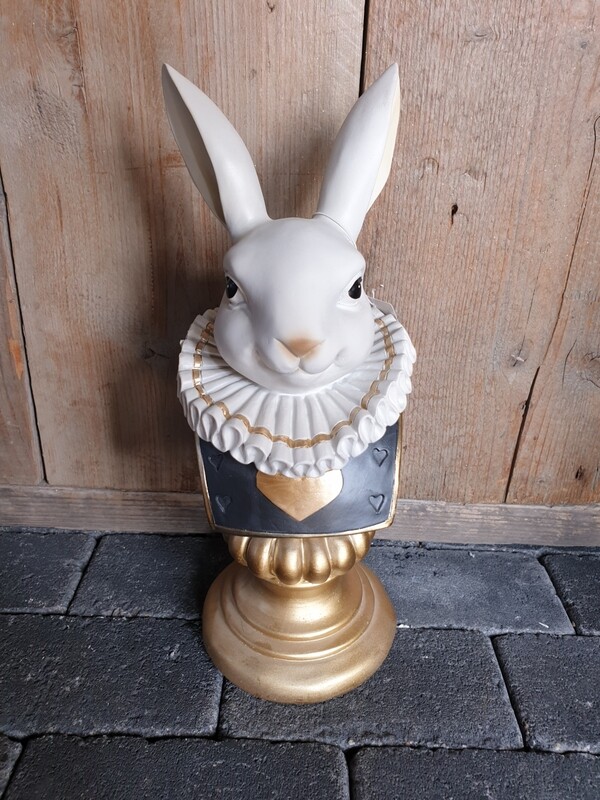 Konijn ornament goud