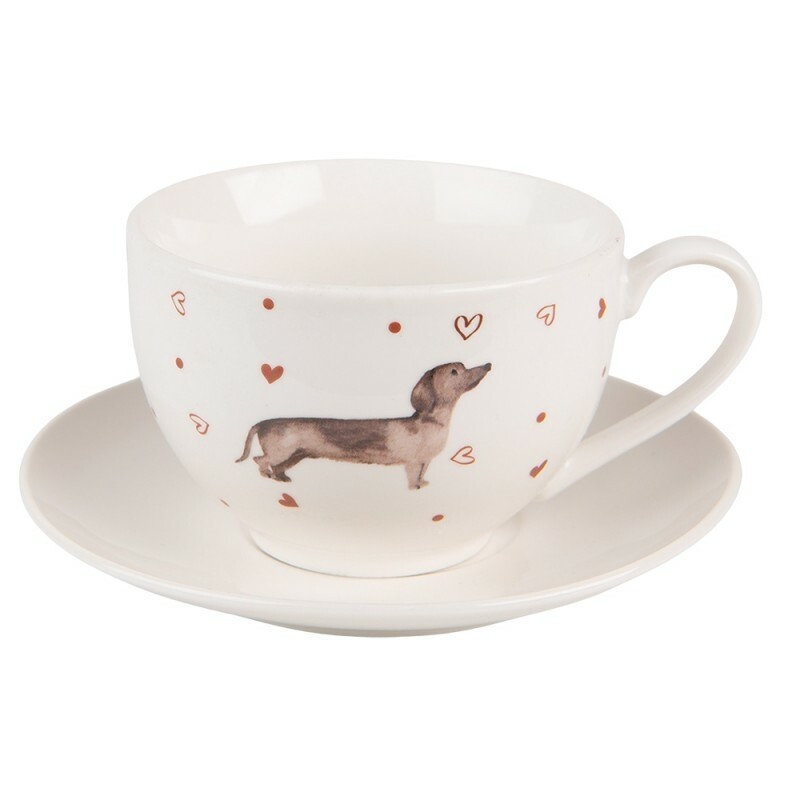 Kop en Schotel Teckel Love 200ml