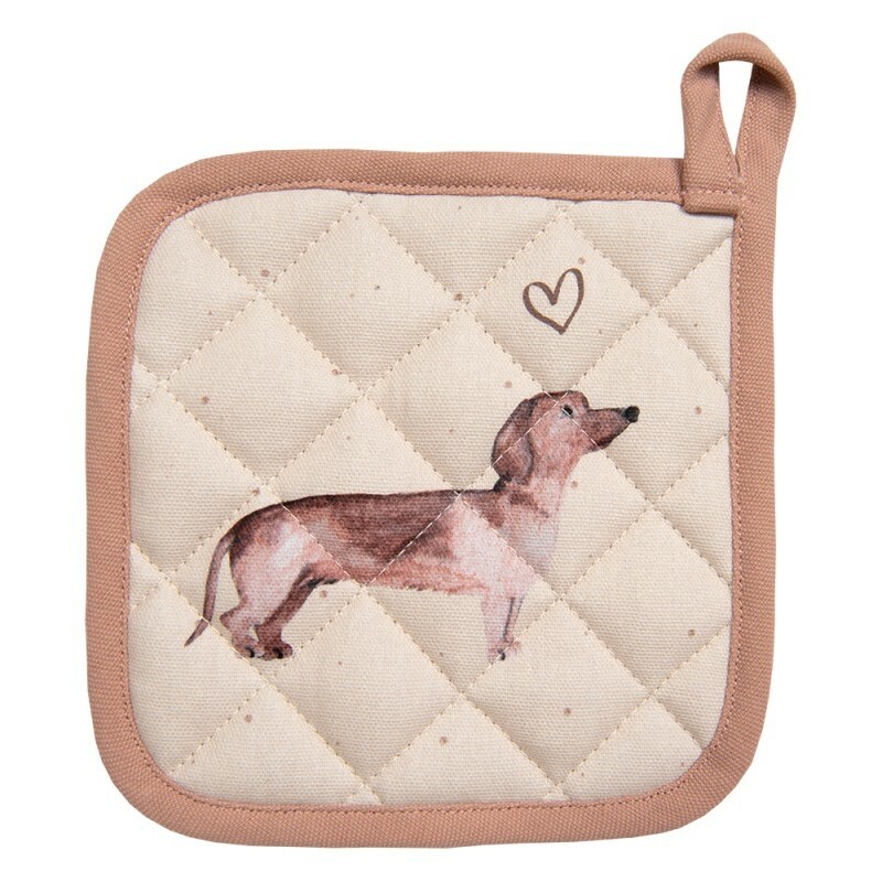 Pannenlap Teckel Love 20x20cm