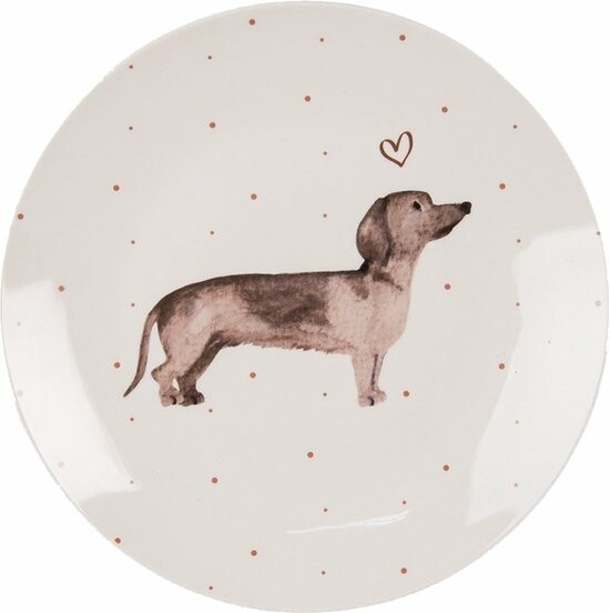 Ontbijtbord Teckel Love 20cm