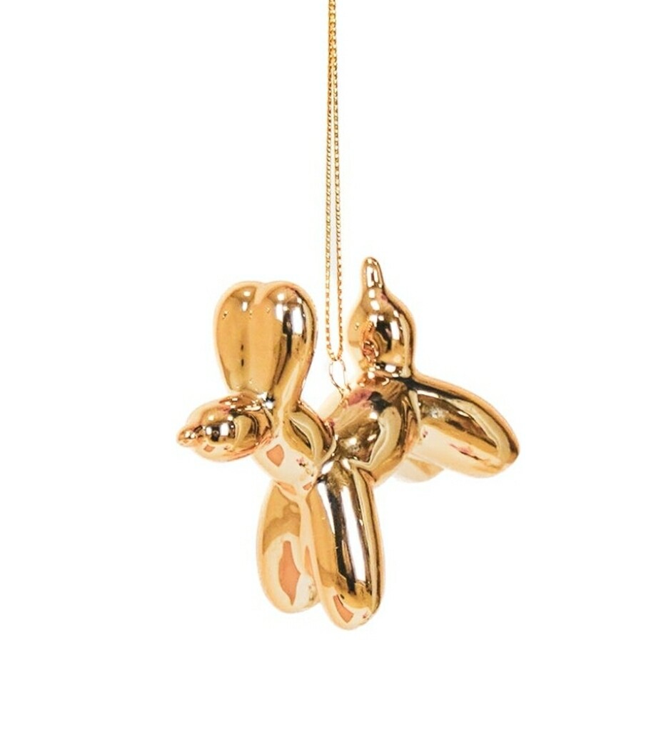 Hanger Ballonhondje goud
