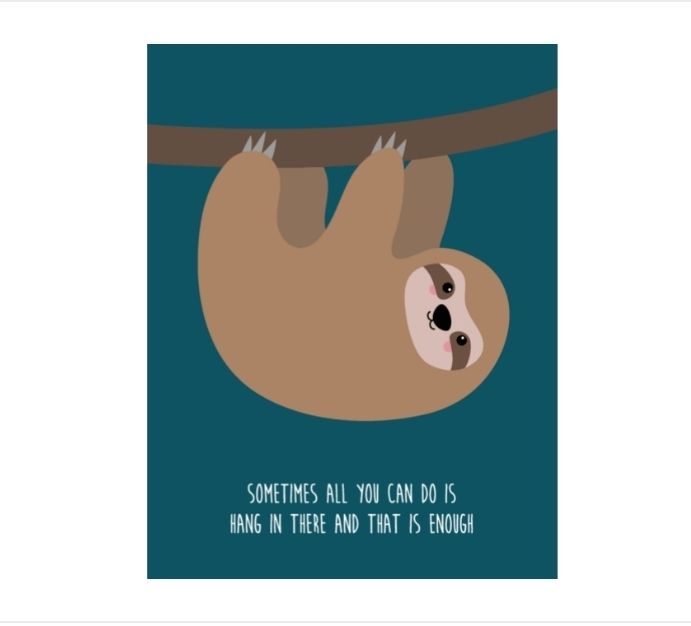 Hang in There Luiaard