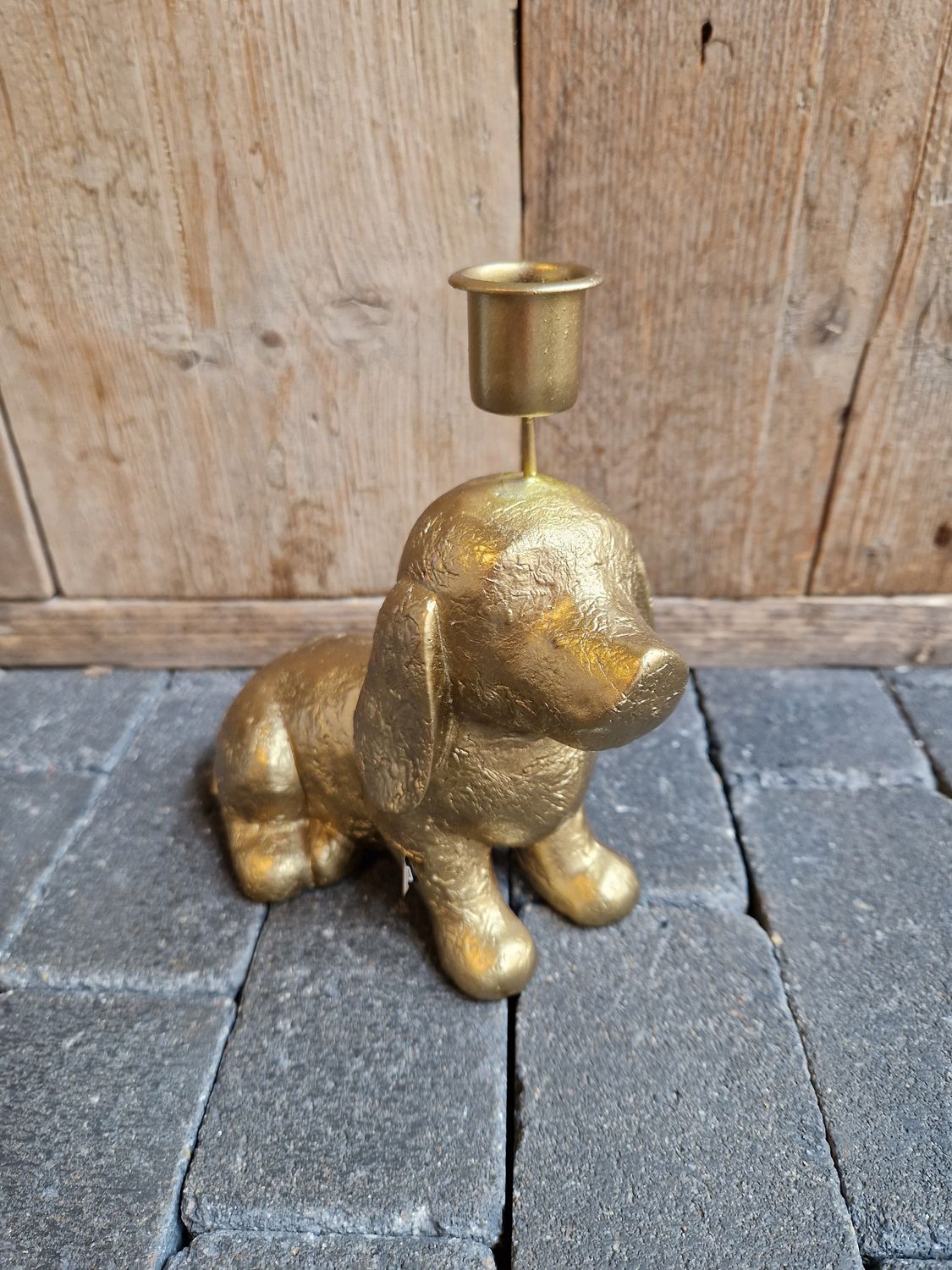 Kandelaar hond goud