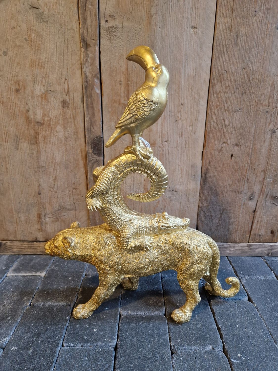 Gouden Dieren Luipaard Krokodil Toekan