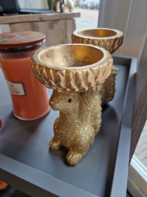 Glitter Eekhoorn goud S