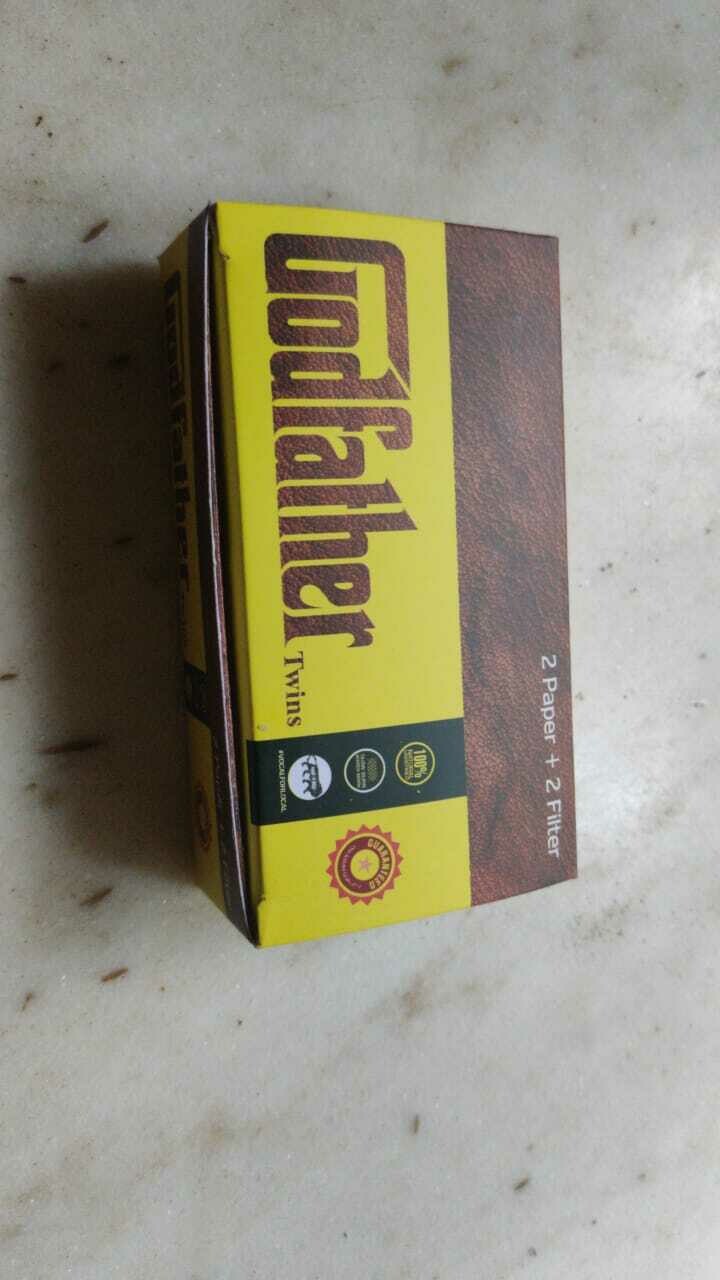GODFATHER Rolling Paper King Size Awesome Threesome Brown Smoking Paper (Pack of 50)