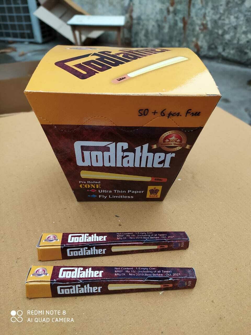 GOD FATHER Perfect Brown Smoking Pre Rolled Paper -50 + 6 Piece