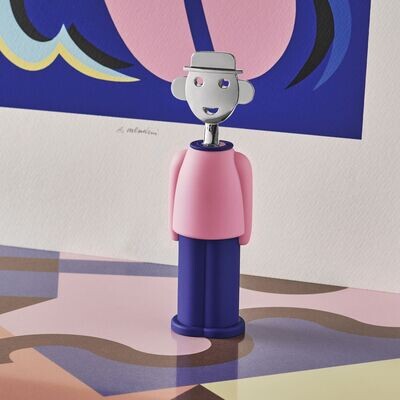 ALESSI 'alessandro m.' kurkentrekker roze/donkerblauw