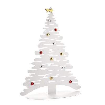 ALESSI 'bark for christmas' metalen kerstboom XL 70cm wit met 13 magneten