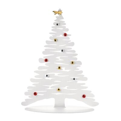 ALESSI 'bark for christmas' metalen kerstboom XL 70cm wit met 13 magneten
