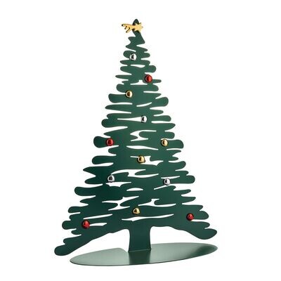 ALESSI 'bark for christmas' metalen kerstboom XL 70cm groen met 13 magneten