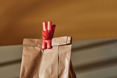 ALESSI 'lampo' set/2 knijpers rood poes
