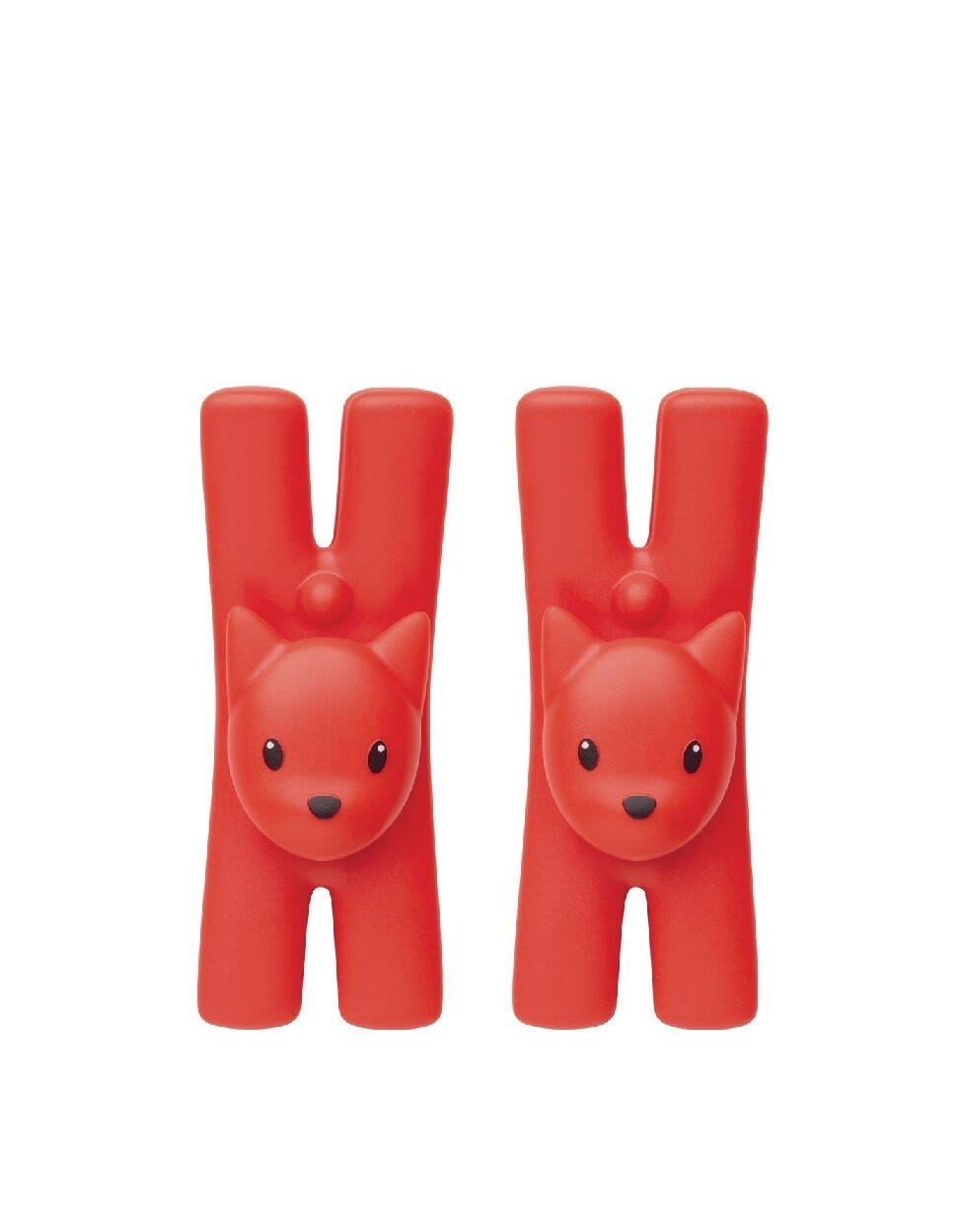 ALESSI 'lampo' set/2 knijpers rood poes
