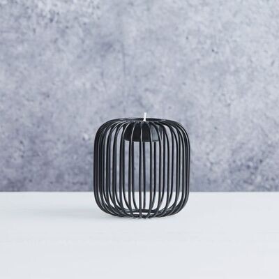 POINT-VIRGULE 'wire' theelichthouder 9,5cm zwart