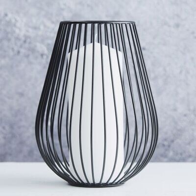 POINT-VIRGULE 'wire' kaarshouder 22cm zwart