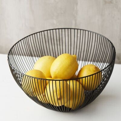 POINT-VIRGULE 'wire' fruitmand 25cm zwart
