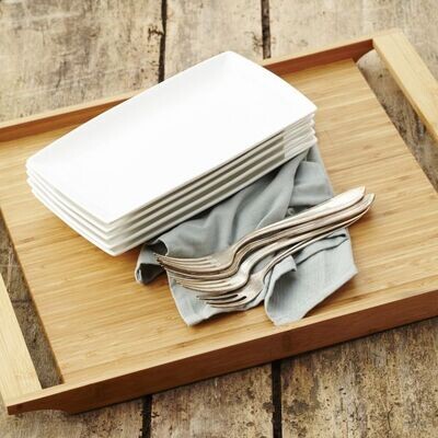 POINT-VIRGULE bamboe dienblad met handgrepen 47x35cm
