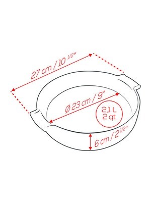 PEUGEOT 'appolia' keramische ovenschaal rond 23cm écru