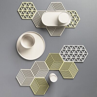 ZONE DENMARK 'triangles' silicone potonderzetter nordic sky