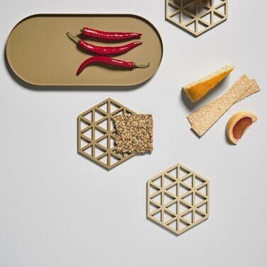 ZONE DENMARK 'triangles' silicone potonderzetter khaki