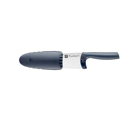 ZWILLING 'twinny' kindermes met schede-/vingerbescherming blauw