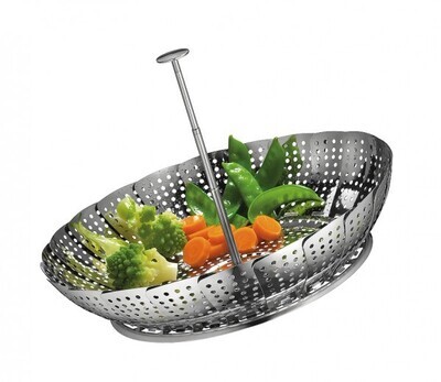 KÜCHENPROFI rvs stoommandje voor kookpotten van 18cm tot 30cm