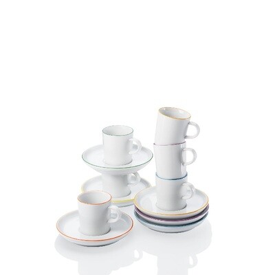 ARZBERG 'cucina colori' 6-delige set espressotassen met onderschotels PROMO 99,00 -30%