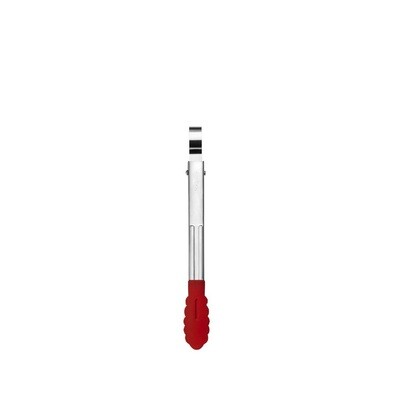 CUISIPRO 'piccolo tools' mini serveertang 18cm rvs/silicone rood  PROMO 14,95 -20%