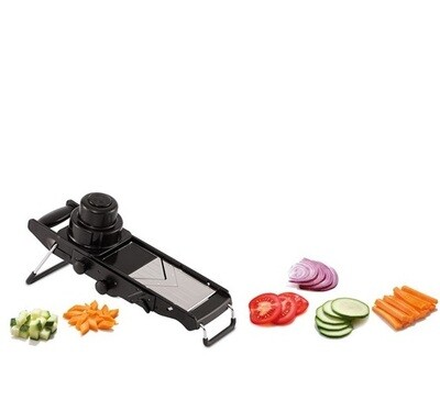 WEIS 'all-in-one' mandoline zwart kunststof/rvs