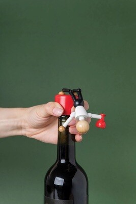 OTOTO 'wasted' wijnflesstop dronken mannetje