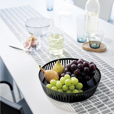 YAMAZAKI 'tower' fruitmand laag zwart