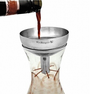 VIN BOUQUET decanteertrechter met losse filterzeef