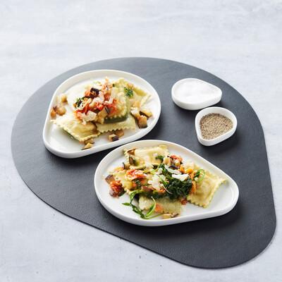 POINT-VIRGULE 'moments' kunstlederen placemat zwart 45x36cm