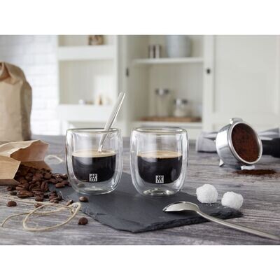 ZWILLING 'sorrento' set/2 dubbelwandige espressoglazen 80ml