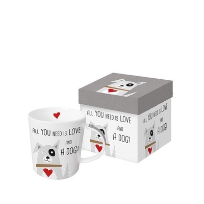 PPD 'love dog' mug 350ml in geschenkdoos