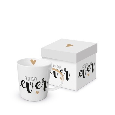 PPD 'best dad ever' mug 350ml in geschenkdoos