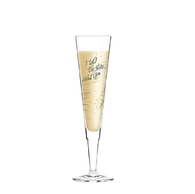 RITZENHOFF 'champus' champagneglas met servet in geschenkdoos