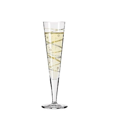 RITZENHOFF 'champus' champagneglas met servet - special edition jaargangsglas 2021