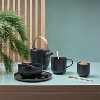 ASA 'coppa kuro' theepot zwart 1,0L