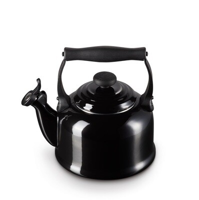 LE CREUSET 'tradition' fluitketel 2,1L ebbenzwart