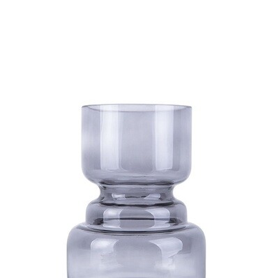 PRESENT TIME 'courtly' vaas in glas grijs 20cm