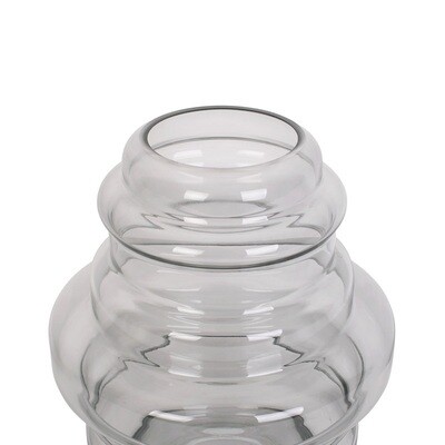 PRESENT TIME 'distinct' vaas in glas grijs 25cm