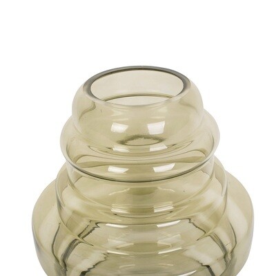PRESENT TIME 'distinct' vaas in glas mosgroen 30cm